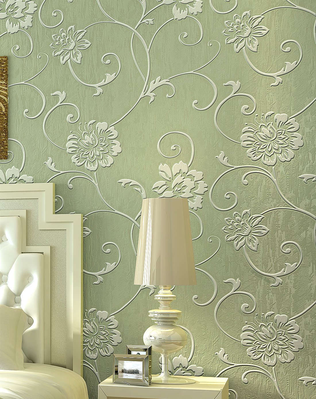 欧式简约风格立体浮雕3d壁纸