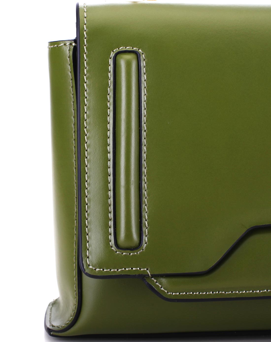 女士军绿色牛皮手腕单肩包