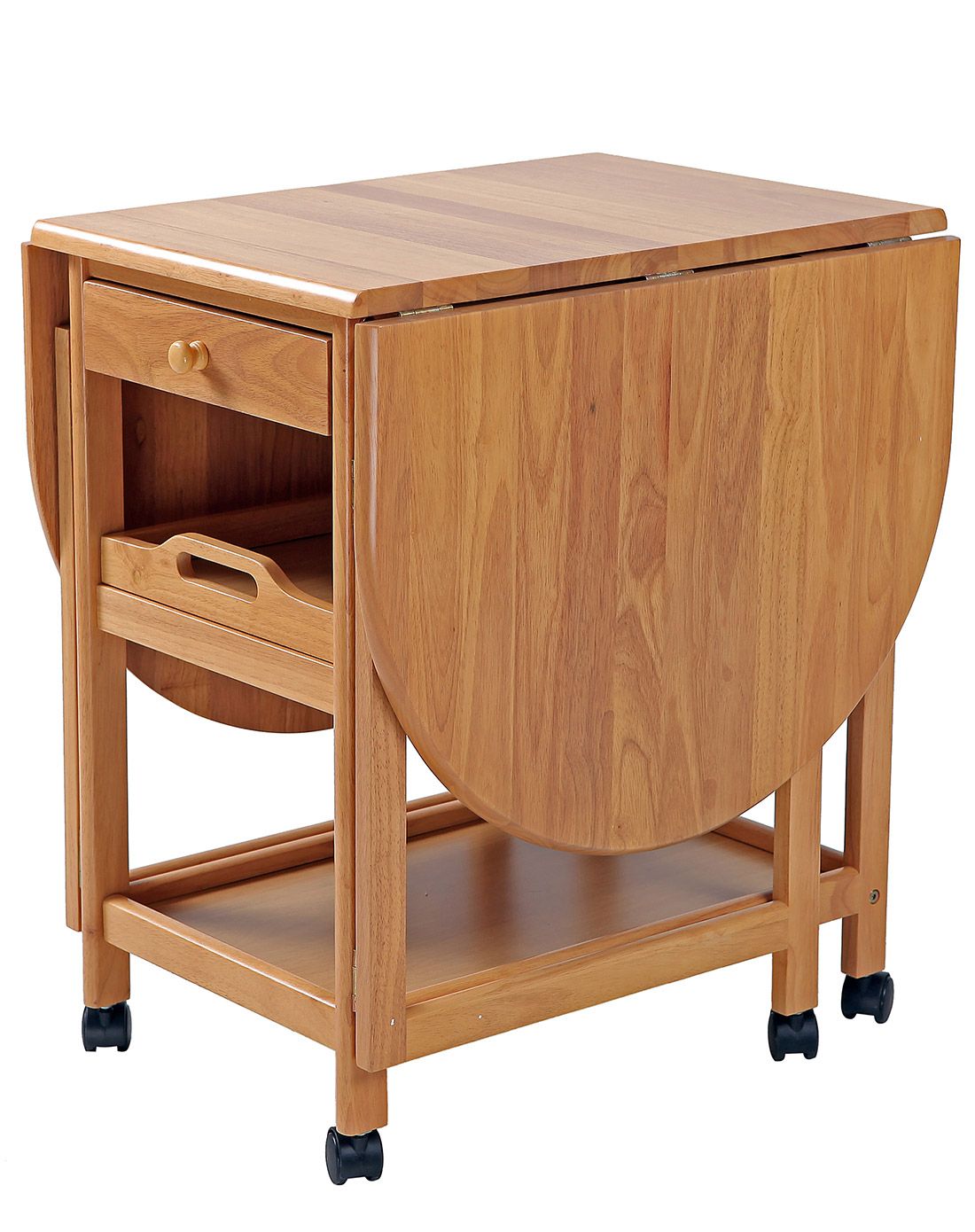 越茂家具专场进口全实木可移动折叠餐桌 原木色y-hz-909-na_唯品会