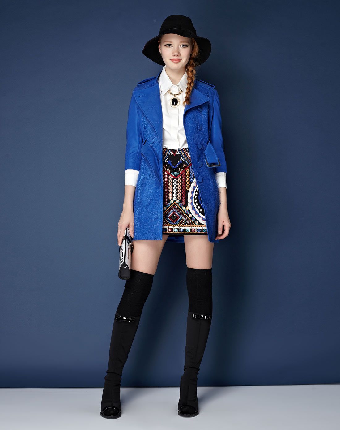 tt.color女装专场 宝蓝风衣