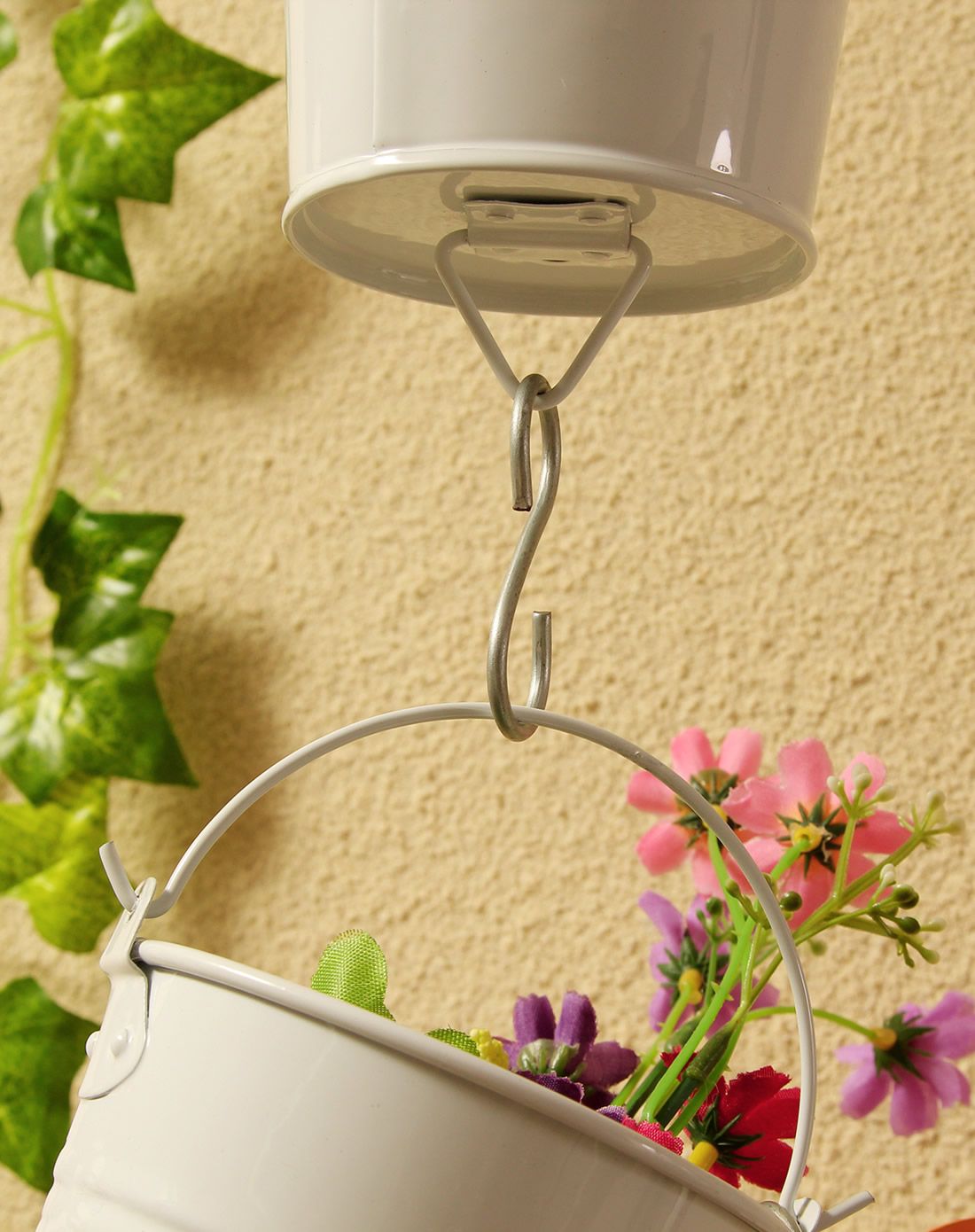 5只装 喷白色园艺小吊桶