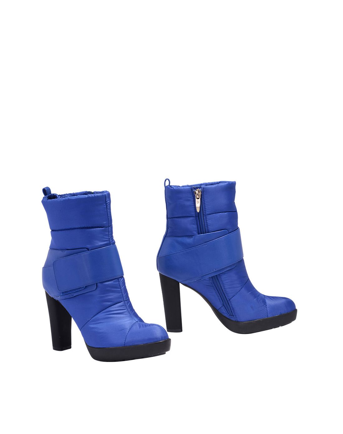 卡迪娜kadina女鞋专场 卡迪娜/kadina女款宝蓝色羽绒布运动风中筒靴