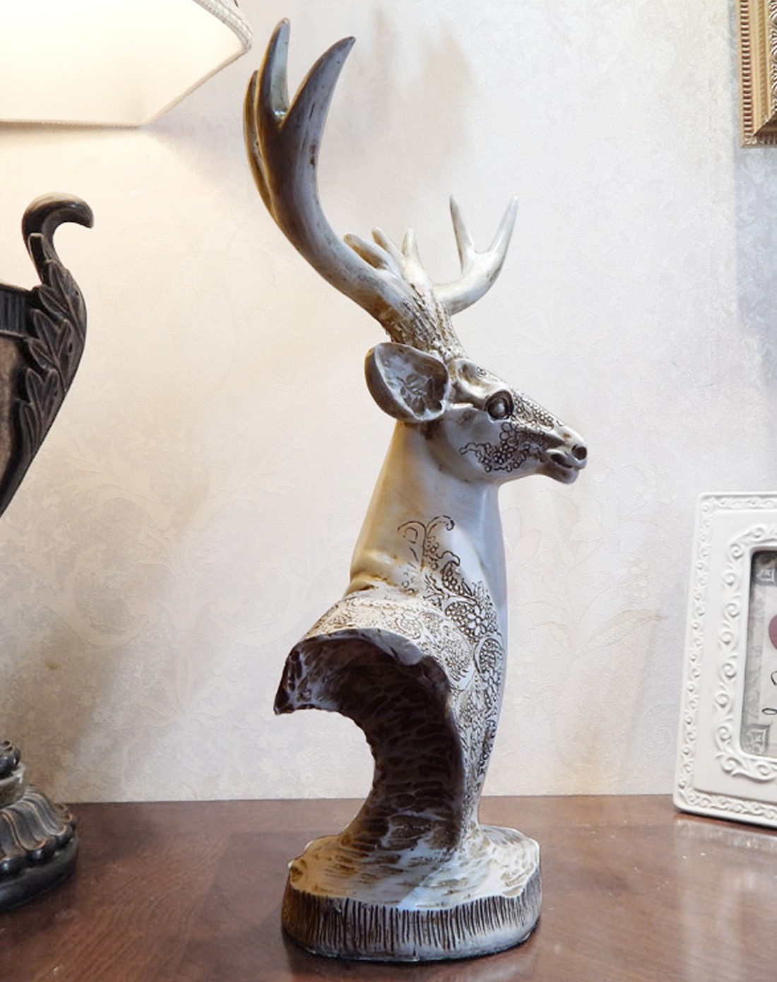 吉祥鹿 做旧鹿头摆件