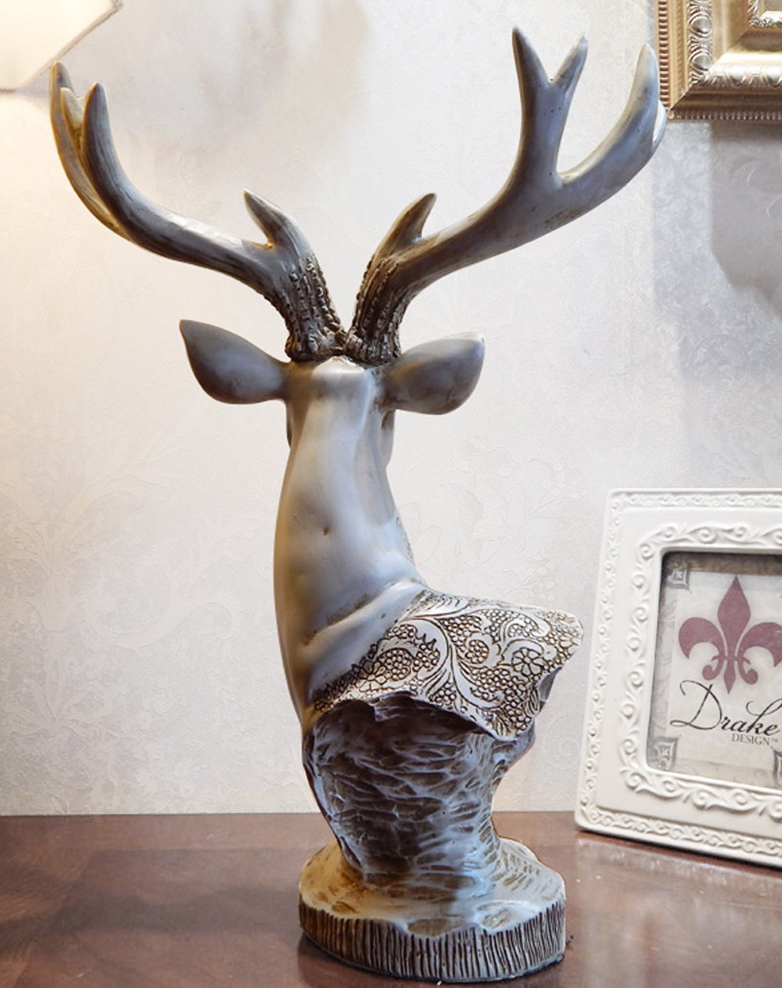 吉祥鹿 做旧鹿头摆件