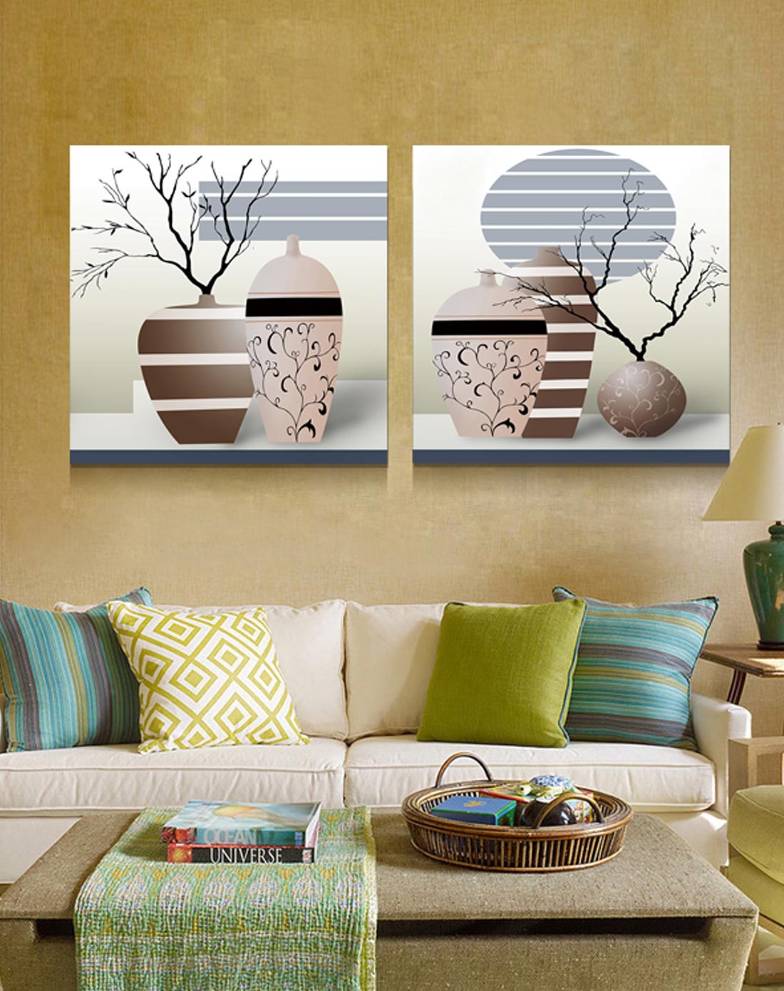 抽象风装饰画 静物瓦罐